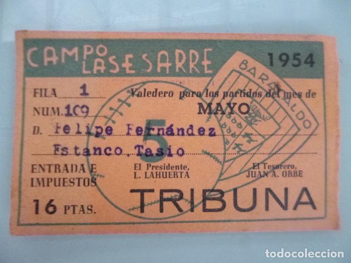 Sammelleidenschaft Sport: ENTRADA mes mayo 1954 FUTBOL BARACALDO BARAKALDO CAMPO VIEJO DE LASESARRE Tribuna