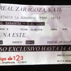 Coleccionismo deportivo: ENTRADA FUTBOL FOOTBALL TICKET REAL ZARAGOZA CD LUGO LA ROMAREDA 20018-19