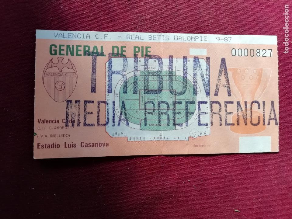 Coleccionismo deportivo: Valencia Betis de 1987