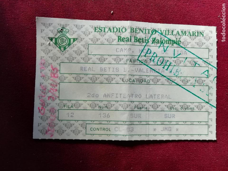 Coleccionismo deportivo: Betis Valencia de 1985