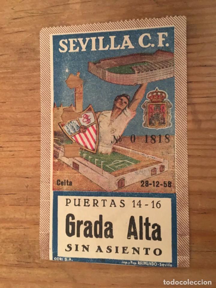 Sammelleidenschaft Sport: R5787 ENTRADA TICKET FUTBOL SEVILLA 2-0 CELTA VIGO LIGA TEMPORADA 1958 1959