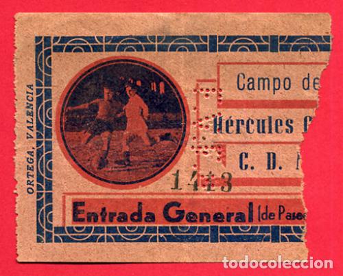 Entrada futbol valencia cf mestalla hercules al - Sold at Auction -  158437118