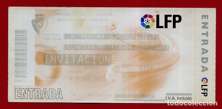 Comprar entradas valencia osasuna