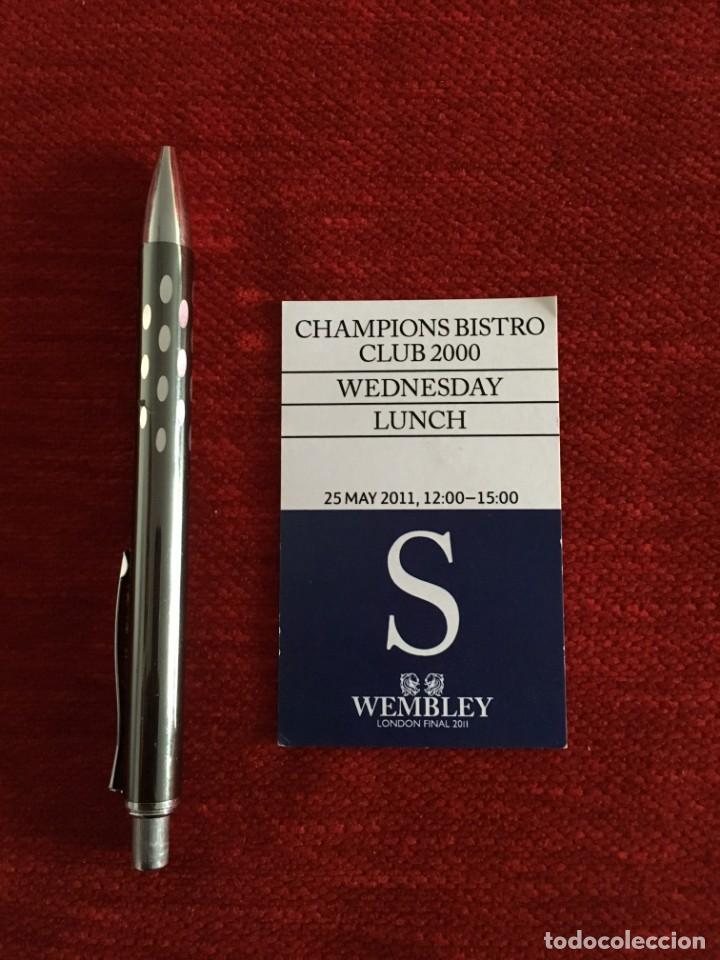 Coleccionismo deportivo: ENTRADA TICKET PASE BISTRO CLUB FINAL UEFA CHAMPIONS BARCELONA MANCHESTER UNITED 2011