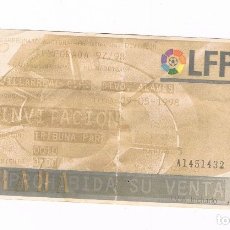 Coleccionismo deportivo: ENTRADA VILLARREAL C.F. - 1998 - INVITACIÓN