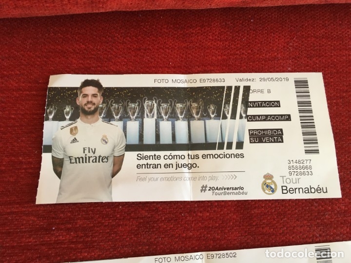 Coleccionismo deportivo: R7249 ENTRADA TICKET FUTBOL REAL MADRID JUGADOR ISCO