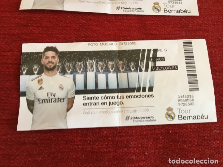 Coleccionismo deportivo: R7250 ENTRADA TICKET FUTBOL REAL MADRID JUGADOR ISCO
