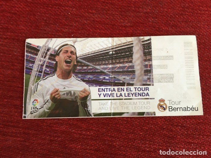 Coleccionismo deportivo: R7262 ENTRADA TICKET FUTBOL REAL MADRID JUGADOR CRISTIANO SERGIO RAMOS