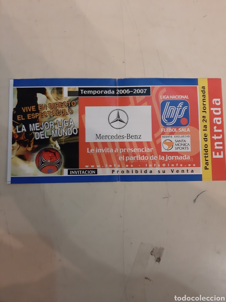 Collectionnisme sportif: Futbol Sala 2006/2007 liga Nacional entrada Lugo