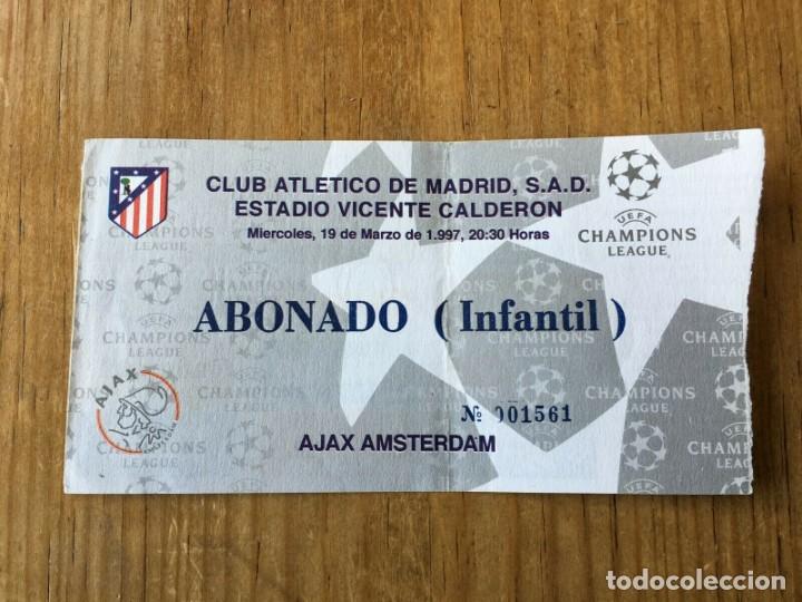 entrada ticket futbol atletico madrid ajax amst - Comprar Entradas de Fútbol Antiguas en ...