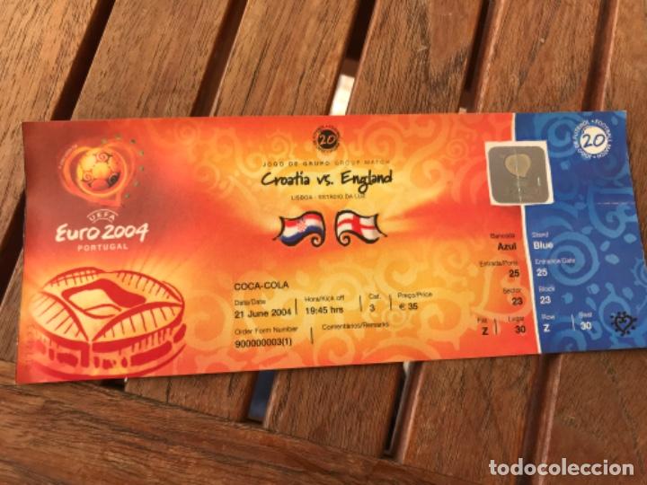 Entrada Uefa Euro 2004 Croatia Vs England 21 De Buy Old Football Tickets At Todocoleccion 194210438