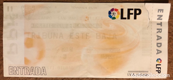 Coleccionismo deportivo: ATHLETIC CLUB 0 - 1 REAL MADRID. ENTRADA PARTIDO COPA DEL REY 2004/06. SAN MAM&Eacute;S (BILBAO).