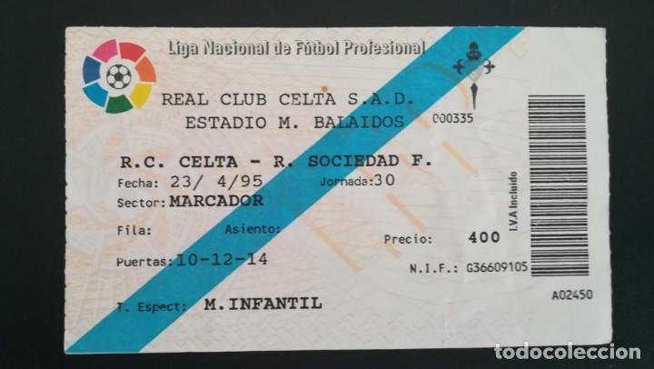 Collezionismo sportivo: ENTRADA CELTA DE VIGO REAL SOCIEDAD 1994 1995 BALAIDOS TICKET FOOTBALL