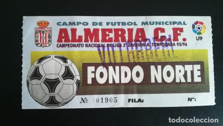 Collezionismo sportivo: ENTRADA FUTBOL ALMER&Iacute;A VILLARREAL 1995 1996 TICKET FOOTBALL