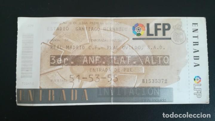 Colecionismo desportivo: ENTRADA FUTBOL REAL MADRID OVIEDO 1997 1998 TICKET FOOTBALL