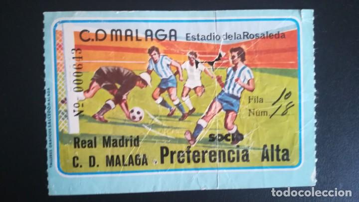Collectionnisme sportif: ENTRADA MALAGA REAL MADRID LA ROSALEDA TICKET FOOTBALL