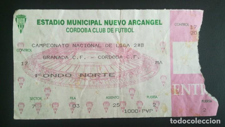 Collectionnisme sportif: ENTRADA FUTBOL C&Oacute;RDOBA GRANADA NUEVO ARC&Aacute;NGEL 1993 1994 TICKET FOOTBALL