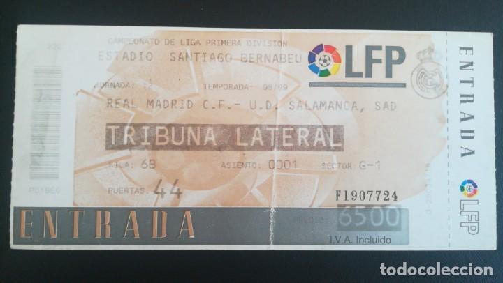 Sammelleidenschaft Sport: ENTRADA FUTBOL REAL MADRID SALAMANCA BERNABEU 1998 1999 TICKET FOOTBALL
