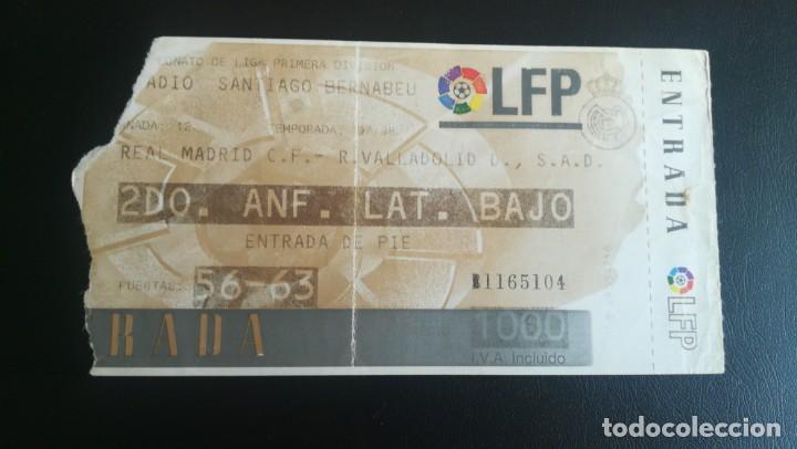 Colecionismo desportivo: ENTRADA FUTBOL REAL MADRID VALLADOLID 1997 1998 BERNABEU TICKET FOOTBALL