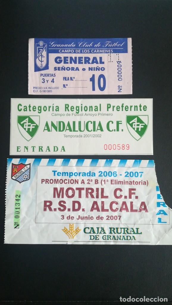 Sammelleidenschaft Sport: 3 ENTRADA FUTBOL ANDALUZ GRANADA CF ANDALUC&Iacute;A CF MOTRIL VS ALCAL&Aacute; TICKET
