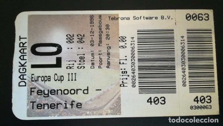 Sammelleidenschaft Sport: ENTRADA FUTBOL FEYENOORD TENERIFE 1996 1997 UEFA TICKET FOOTBALL