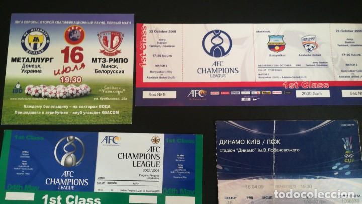 Coleccionismo deportivo: LOTE 4 ENTRADA FUTBOL MUNDIAL ESTRANJERO ASIA EUROPA TICKET FOOTBALL