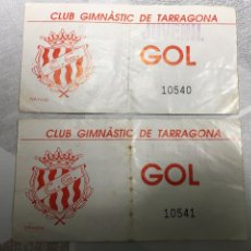 Coleccionismo deportivo: ENTRADAS CORRELATIVAS SOCIO JUVENIL GOL CLUB GIMNASTIC DE TARRAGONA - PRYCA. Lote 205601032