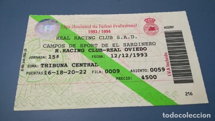 Collectionnisme sportif: ENTRADA FUTBOL RACING CLUB SANTANDER OVIEDO 1993 1994 EL SARDINERO TICKET FOOTBALL