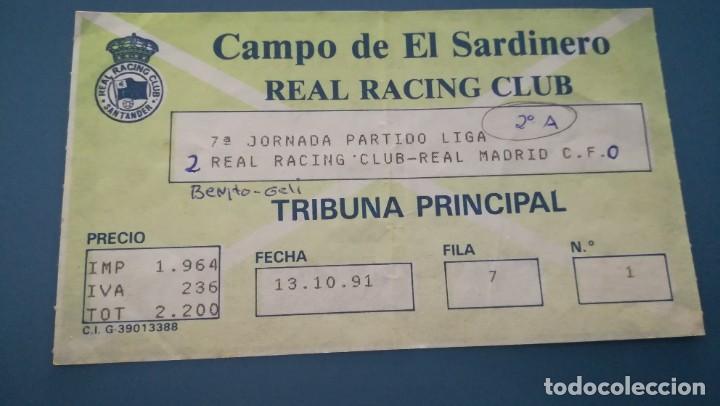 Collectionnisme sportif: ENTRADA FUTBOL RACING CLUB SANTANDER REAL MADRID B EL SARDINERO TICKET FOOTBALL