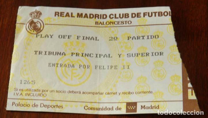 Sammelleidenschaft Sport: ENTRADA DE BALONCESTO DEL PLAY OFF REAL MADRID DE BALONCESTO.