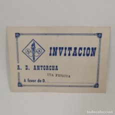 Coleccionismo deportivo: INVITACION - A. D. ANTORCHA - INVITACIÓN - CLUB DE LLEIDA (LÉRIDA) AÑOS 60 - DOCUMENTO DEPORTIVO