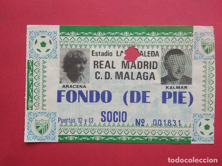 Sports collectibles: ENTRADA DE FUTBOL ESTADIO LA ROSALEDA CD MALAGA - REAL MADRID ARACENA KALMAR
