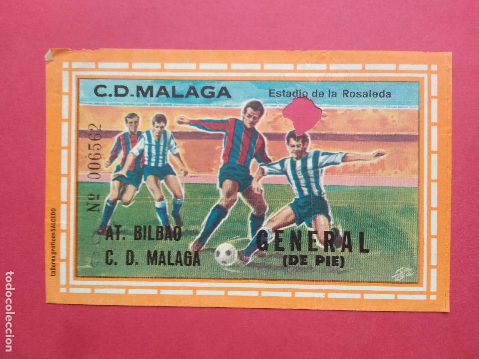 Sports collectibles: ENTRADA DE FUTBOL ESTADIO LA ROSALEDA CD MALAGA - AT. BILBAO