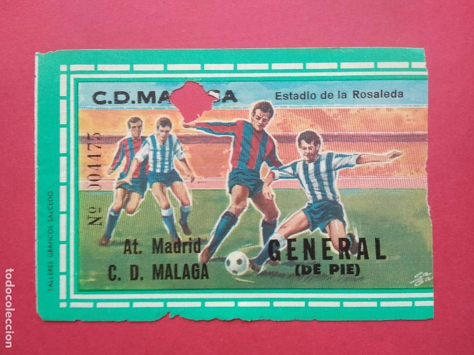 Sports collectibles: ENTRADA DE FUTBOL ESTADIO LA ROSALEDA CD MALAGA - ATLETICO DE MADRID