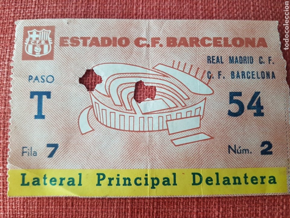 antigua entrada futbol club barcelona vs real m - Comprar ...
