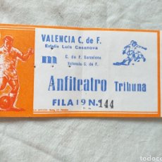 Coleccionismo deportivo: ENTRADA TICKET VALENCIA BARCELONA AÑOS 70