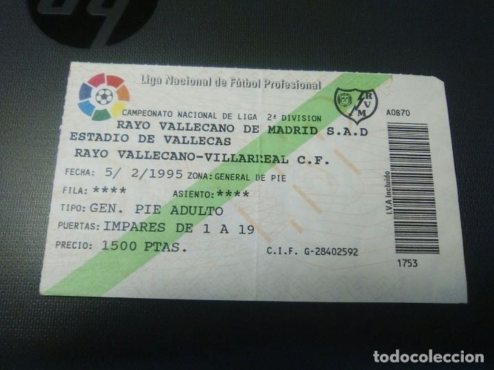 Coleccionismo deportivo: ENTRADA TICKET VALLECAS-RAYO VALLECANO-VILLARREAL CF-TEMPORADA 1994-95