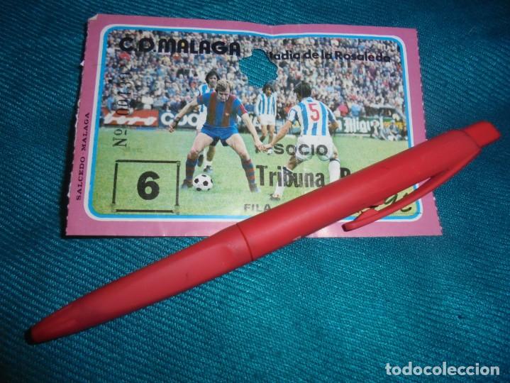 Sports collectibles: ESTADIO ROSALEDA. C. D. MALAGA. SOCIO TRIBUNA BAJA