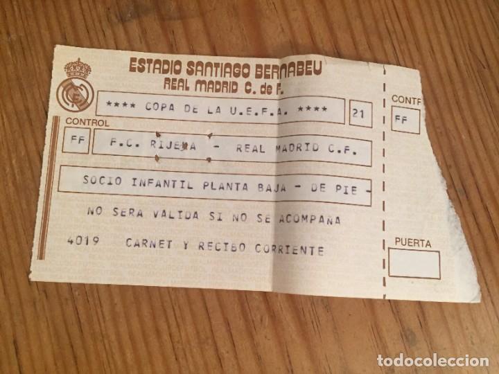 Collectionnisme sportif: R11923 ENTRADA TICKET FUTBOL REAL MADRID 3-0 Rijeka COPA UEFA 1984 1985