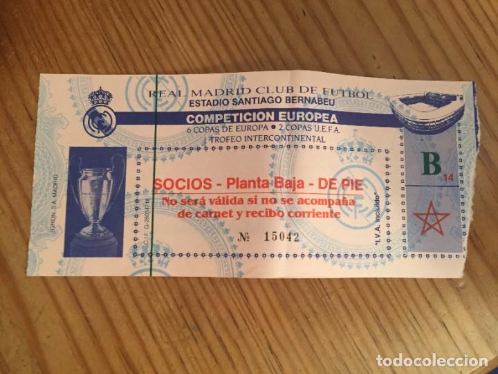 Coleccionismo deportivo: R11928 ENTRADA REAL MADRID 9-1 SWAROVSKI TIROL COPA EUROPA 1990 HAT TRICK BUTRAGUE&Ntilde;O HUGO SANCHEZ