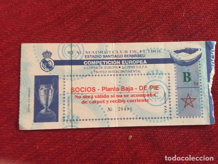 Coleccionismo deportivo: R12155 ENTRADA REAL MADRID 9-1 SWAROVSKI TIROL COPA EUROPA 1990 HAT TRICK BUTRAGUE&Ntilde;O HUGO SANCHEZ