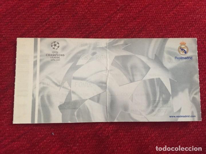 Coleccionismo deportivo: R12194 ENTRADA TICKET REAL MADRID ROMA UEFA CHAMPIONS LEAGUE 2001 2002 PRIMER PARTIDO ZIDANE ROOKIE