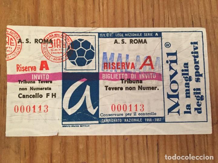 Coleccionismo deportivo: R12481 ENTRADA TICKET FUTBOL AMISTOSO ROMA 1-0 MALAGA (31-8-1967)