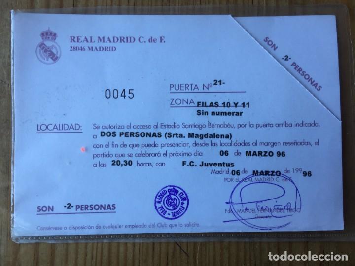 Sammelleidenschaft Sport: R12853 ENTRADA TICKET INVITACION PASE FUTBOL REAL MADRID JUVENTUS COPA EUROPA 1995 1996
