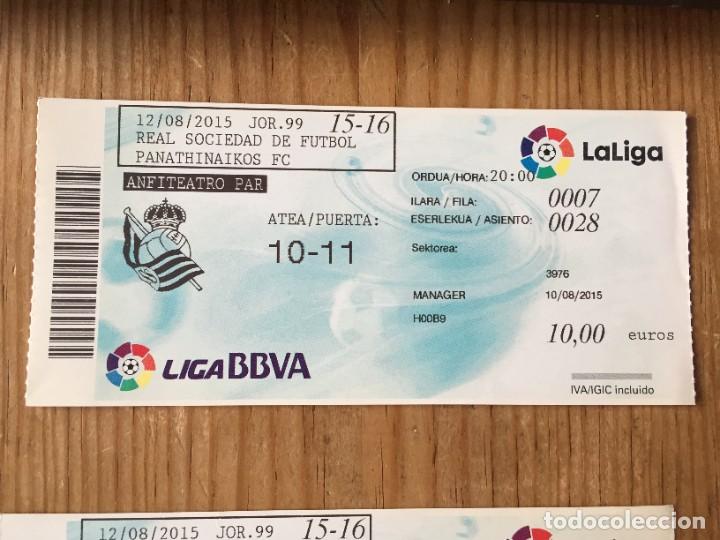 Coleccionismo deportivo: R12957 ENTRADA TICKET FUTBOL REAL SOCIEDAD PANATHINAIKOS (12-8-2015) AMISTOSO