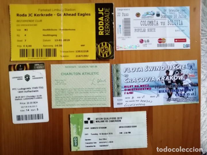Sammelleidenschaft Sport: LOTE DE 6 TICKETS - ENTRADAS DE FUTBOL - DE DIVERSOS PAISES - VER FOTOS Y DESCRIPCIONES.