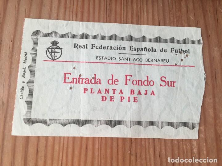 Collectionnisme sportif: R13125 ENTRADA TICKET FUTBOL COPA LATINA SAINT ETIENNE 0-1 BENFICA REAL MADRID 5-1 MILAN (20-6-1957)
