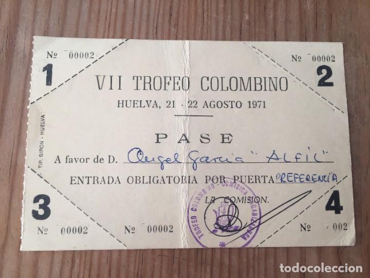 Collectionnisme sportif: R13129 ABONO ENTRADA TICKET VII TROFEO COLOMBINO 1971 CSKA MOSCOW BETIS UJPEST DOZSA REAL MADRID