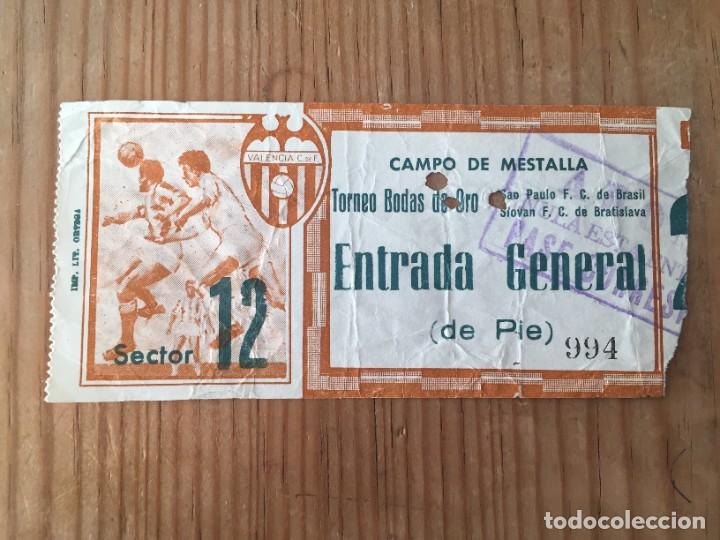 Coleccionismo deportivo: R13238 ENTRADA TICKET FUTBOL TORNEO BODAS DE ORO 1969 SAO PAULO EINTRACHT FRANKFURT MATCH 2