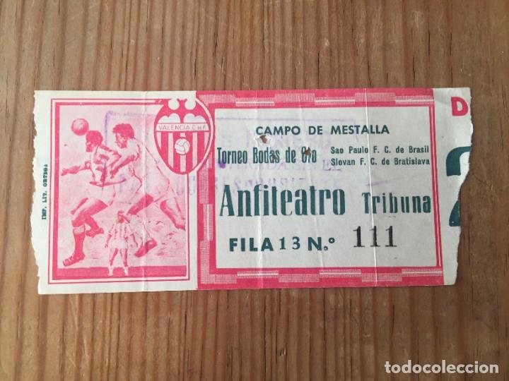 Coleccionismo deportivo: R13239 ENTRADA TICKET FUTBOL TORNEO BODAS DE ORO 1969 SAO PAULO EINTRACHT FRANKFURT MATCH 2